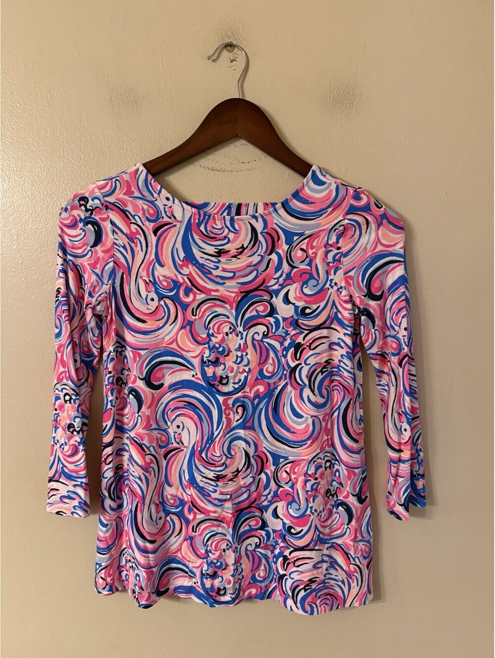 Lilly Pulitzer Ophelia Swing Top Shirt Raz Berry Flaminggals Size XXS NWOT - Picture 4 of 10